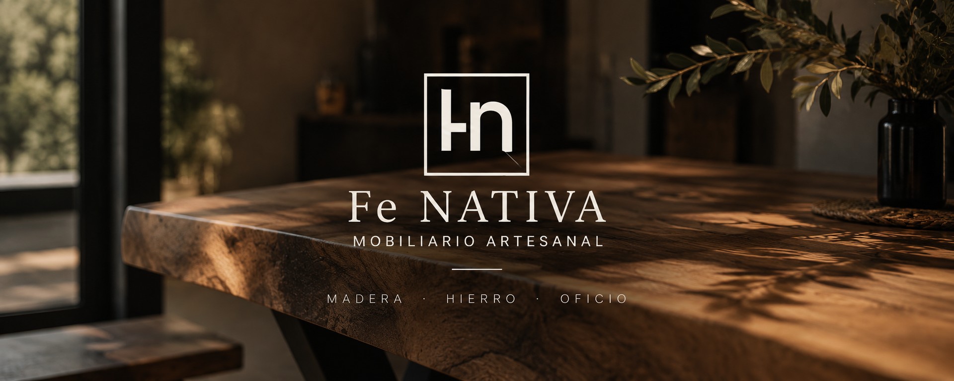 Fe Nativa — mobiliario artesanal en madera y hierro
